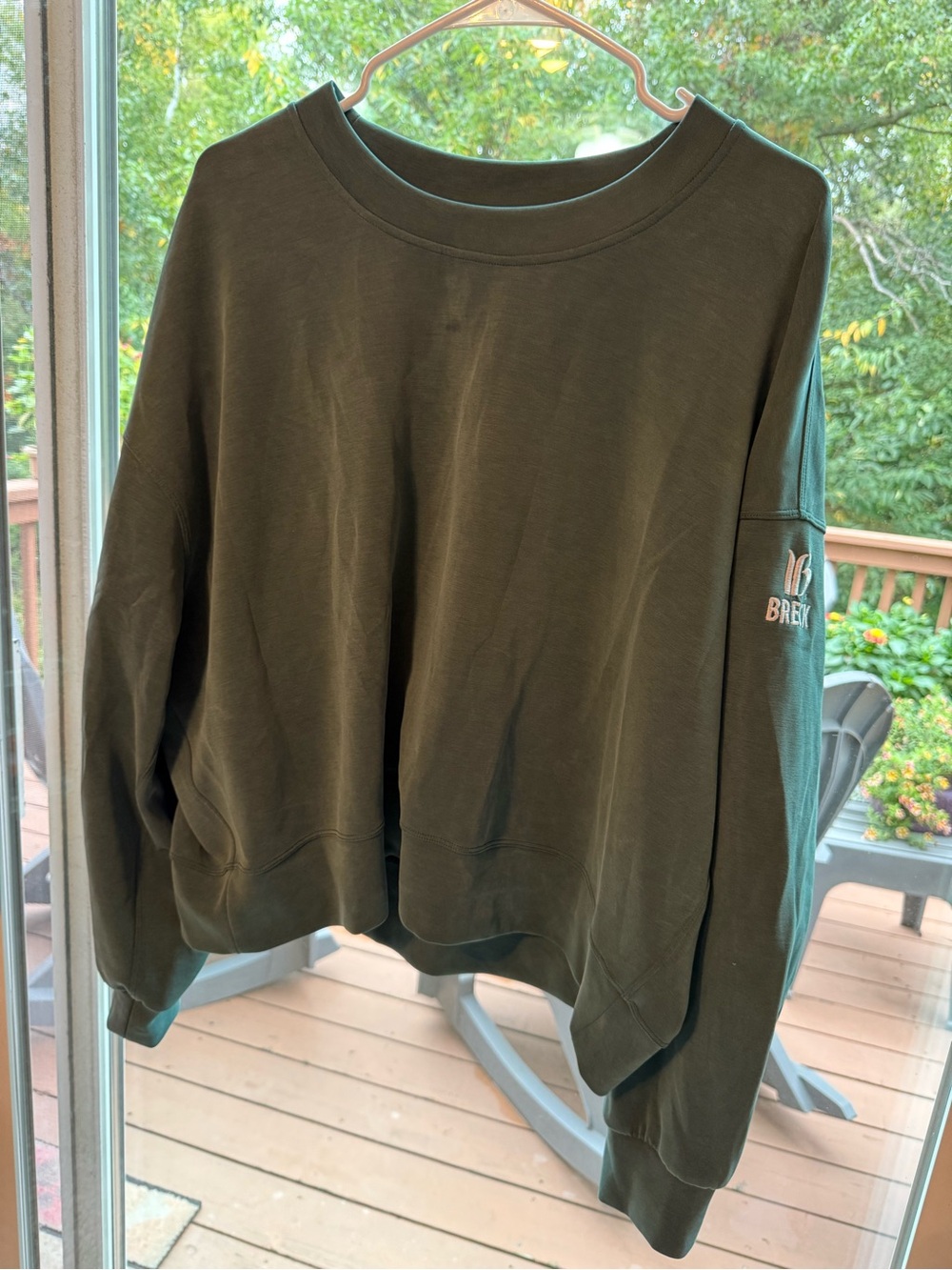 Breck Olive Green Crewneck Sweatshirt
